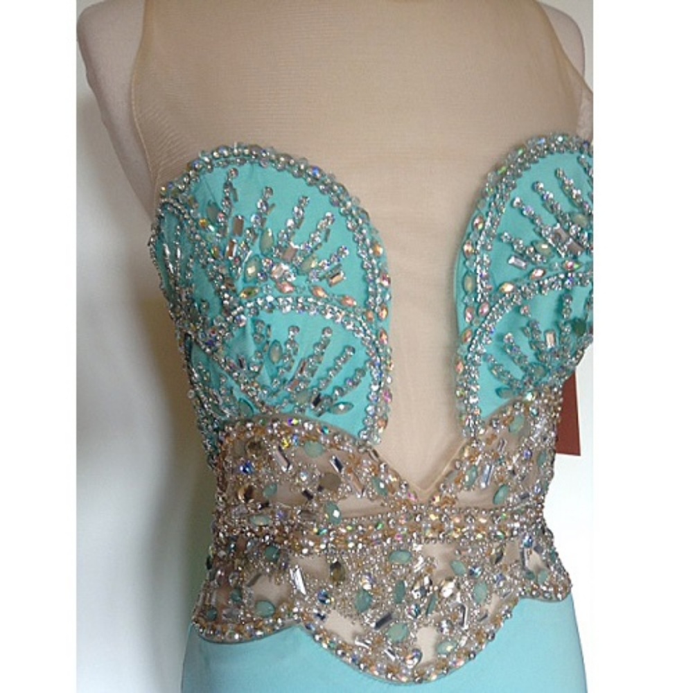 NEW Gown Party Prom Evening Long Dress Mint Green